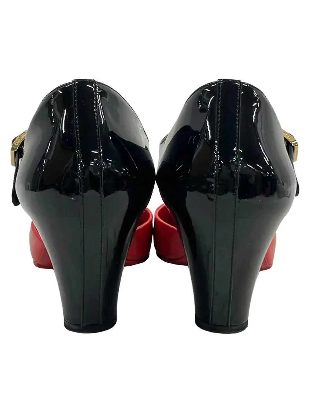Chanel Black Red Patent Leather Women's #281179C61B